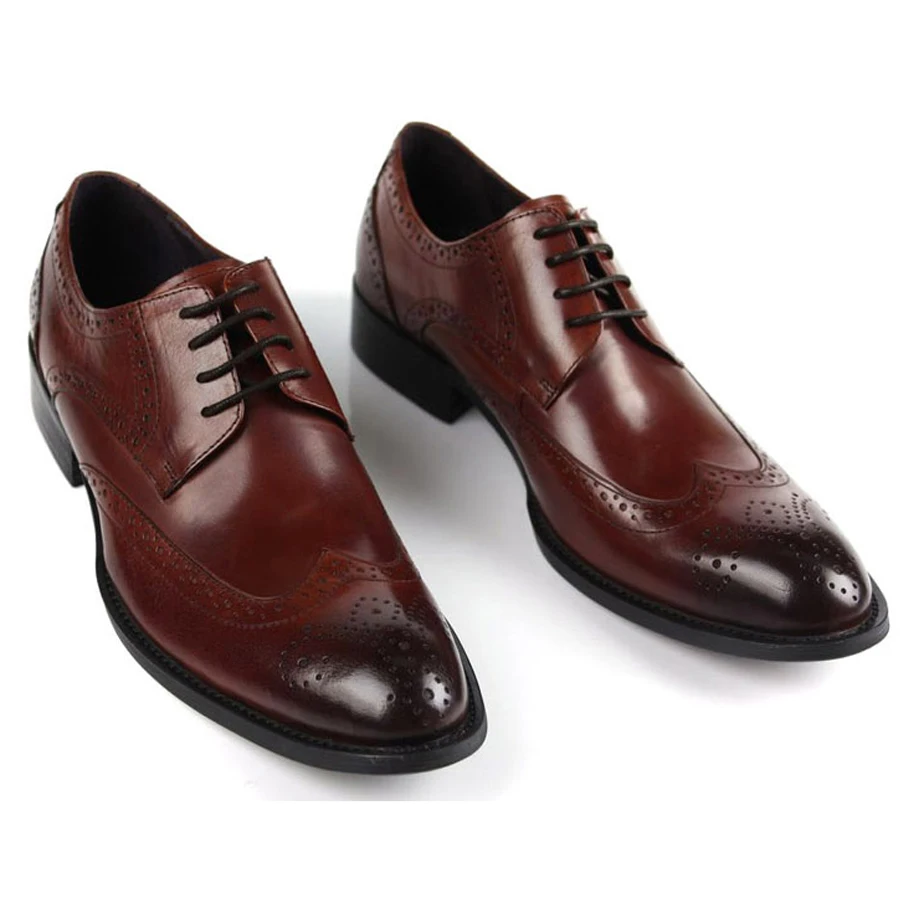 

Cutout carved fashion luxury fashion european version of the male formal leather commercial pointed toe leather cowhide