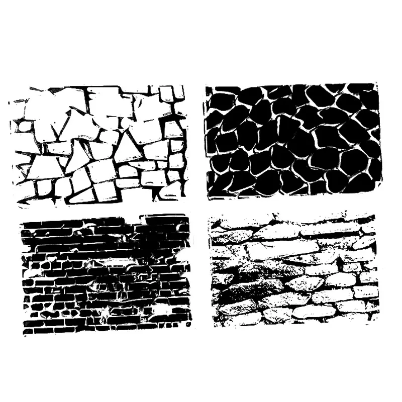 

Ancient Wall Brick Texture Clear Stamps for Scrapbooking DIY Silicone Seals Photo Album Embossing Folder Paper Maker Template