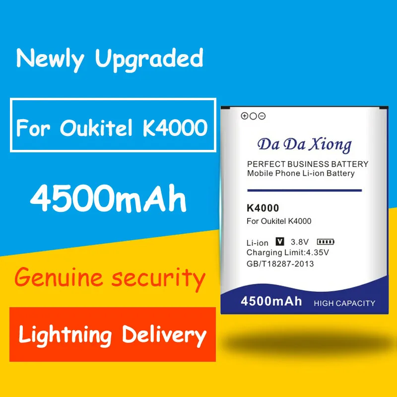 

Large Capacity 5050mAh K4000 Battery Bateria Accumulator for Oukitel K4000 mobile phone battery