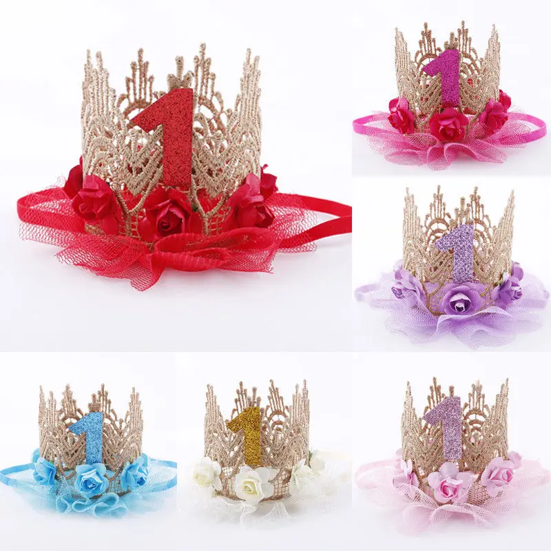 

2019 Baby Girls Accessories Flower Headdress Decorative Hairband Headband Kids Birthday Party Fairy Princess Tiaras
