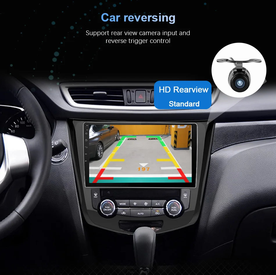 Clearance Eunavi Car GPS Radio Player Android 9.0 For Nissan X-Trail Qashqail 2014 -2017 With Octa Core 4GB+32GB Stereo Multimedia 23