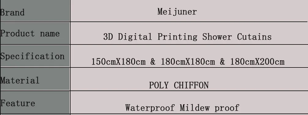 Meijuner душ Шторы 3D цифровой распыления воды принт слон Душ Шторы s Водонепроницаемая занавеска для ванной плесени Ванна Шторы