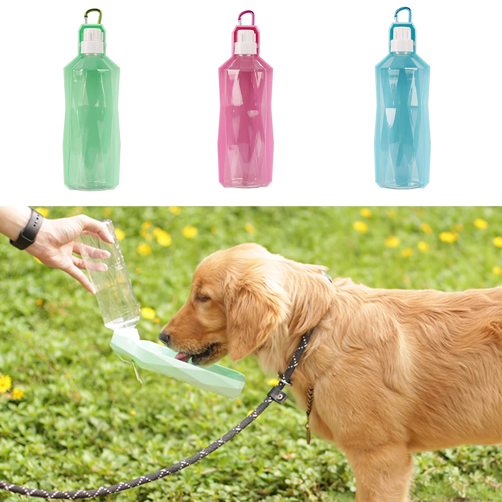 250/500ml Foldable Pet Dog Drinking Water Bottles Travel Hand Held Puppy Dogs Squeeze Water