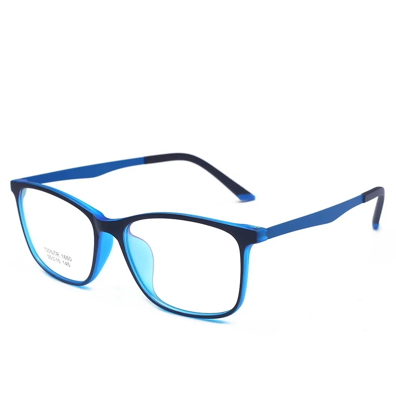 ELECCION новые ультралегкие TR90 большие очки оправа для мужчин близорукость очки оправа для женщин очки прозрачные - Цвет оправы: C5. Blue Frame