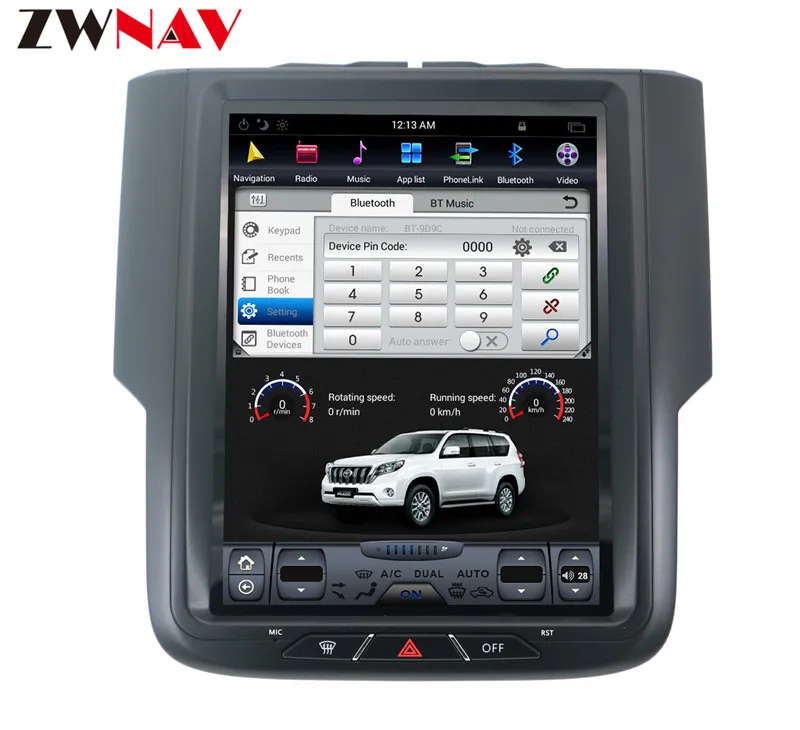 Top Tesla style 10.4 BIG Screen Android 7.1 Car gps navigation For Dodge RAM 1500 2014 2015 2016 2017 2018 car radio stereo no dvd 8