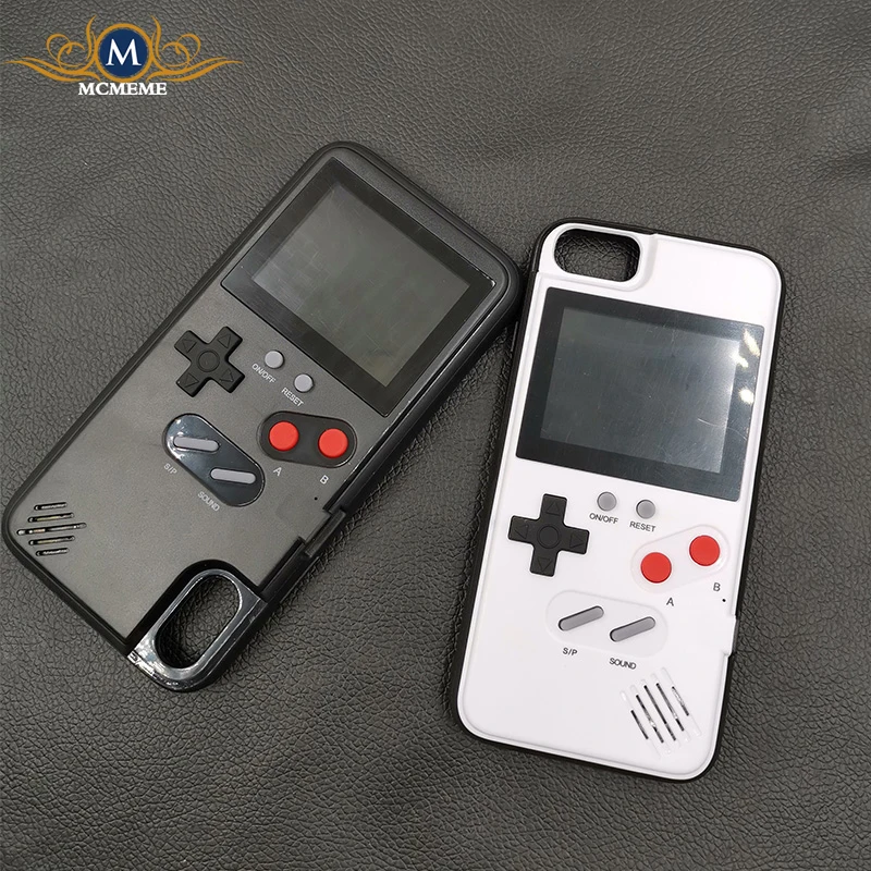 

Full color display Xs Max GameBoy phone for case iphone Xs Max Xr X Retro Tetris Game back cover for iphone 8 7 6 6s plus Coques