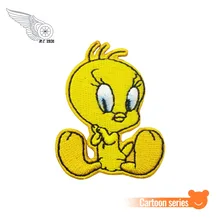 Изготовленный на заказ мультфильм милый Твити-сшить вышивка железа на патч нашивка тканевая аппликация