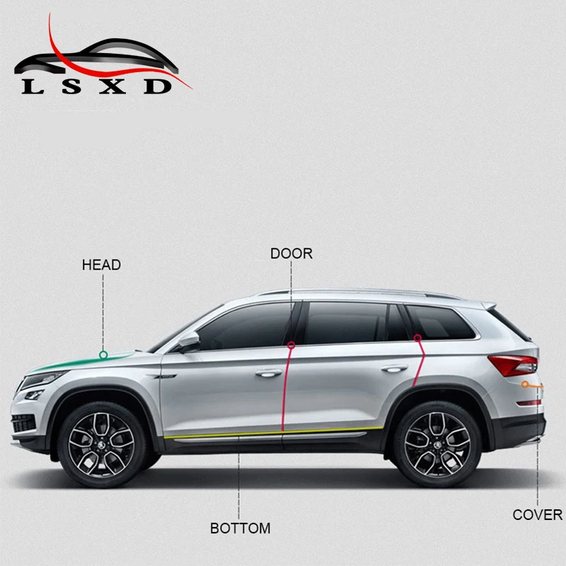 Автомобильная наклейка 4 метра Авто Резиновые Уплотнения 3D Автомобильные