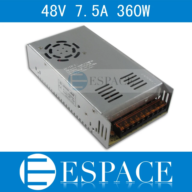 10piece/lot Best quality 48V 7.5A 360W Switching Power Supply Driver for LED Strip AC 100-240V Input to DC 48V free fedex 10piece/lot Best quality 48V 7.5A 360W Switching Power Supply Driver for LED Strip AC 100-240V Input to DC 48V free fedex