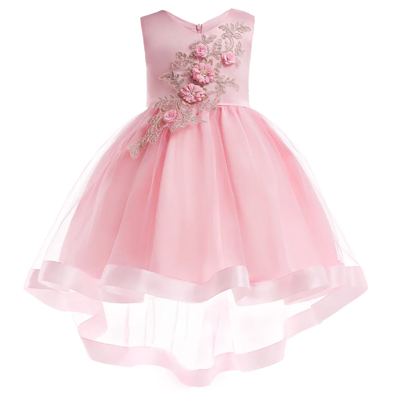 2018 Girls Dress Elegant Summer Wedding Princess Embroidery Kids Dresses For Clothes Halloween Party Vestidos | Детская одежда и