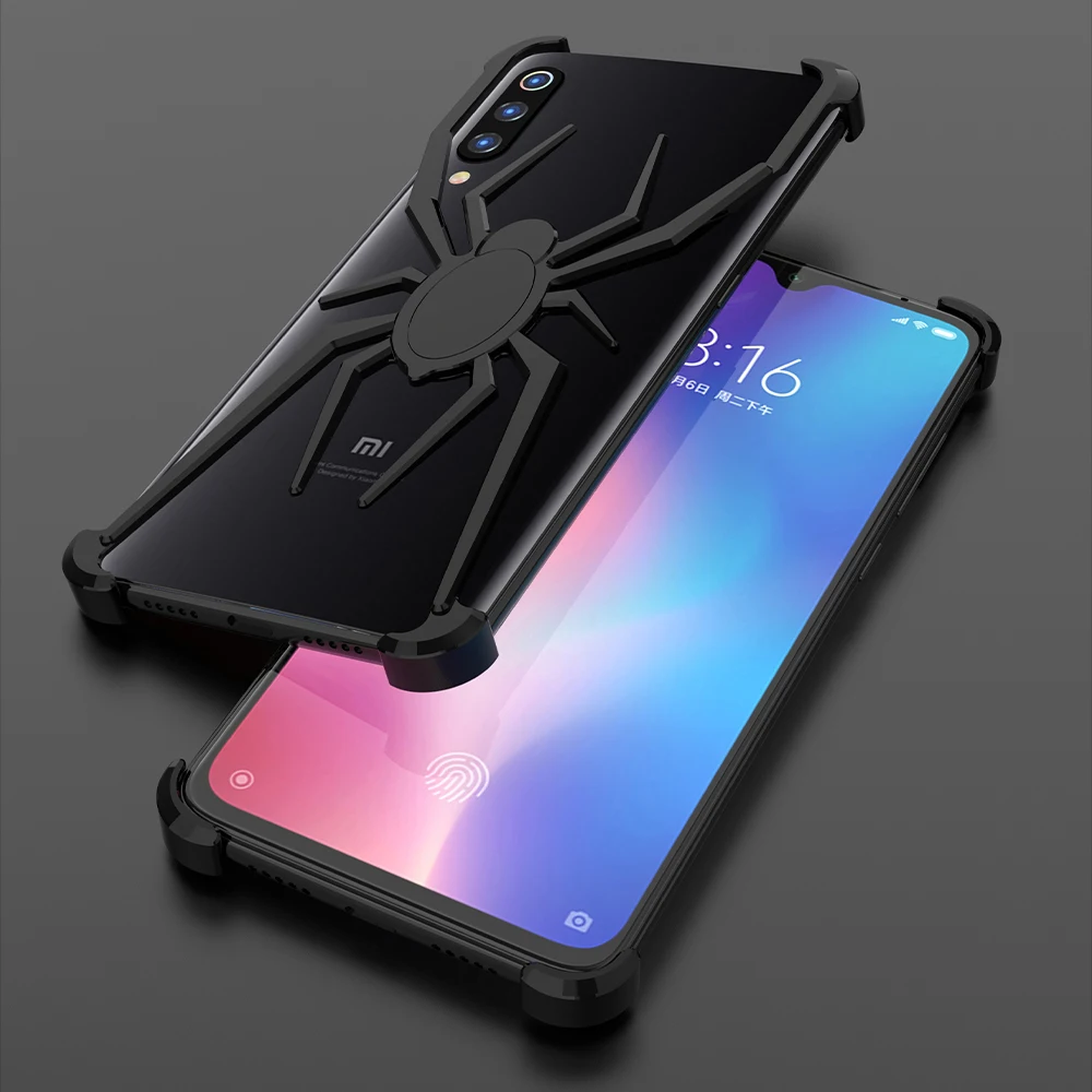 

R-just Spider-Man Metal Shockproof Protective Case Cover Bumper for Xiaomi 9