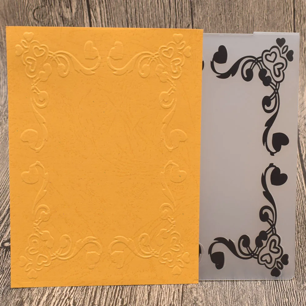 

Rectangle Lace Frame Plastic Embossing Folders for Card Making Scrapbooking Wedding Paper Cards Photo Album Decor