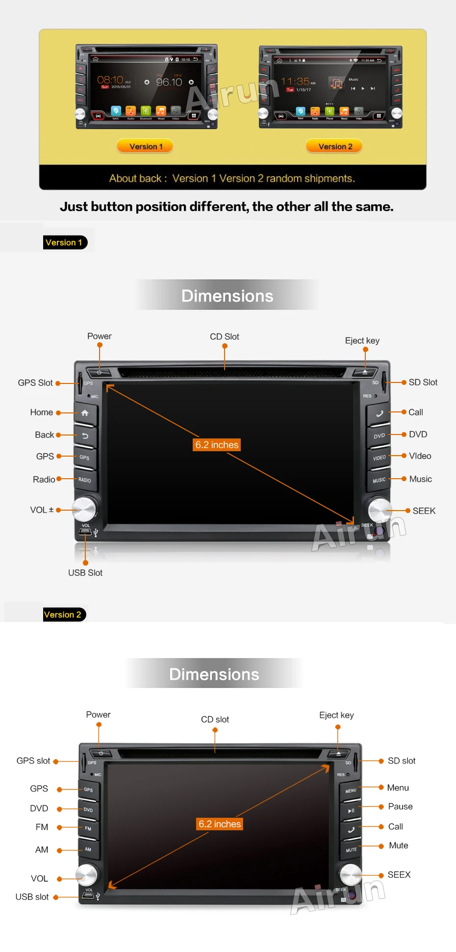 Универсальный 2 din Android 7,1 автомобильный dvd-плеер gps+ Wifi+ Bluetooth+ радио+ 1,2 GB cpu+ DDR3 2GB+ емкостный сенсорный экран+ 3G+ автомобильный ПК+ аудио