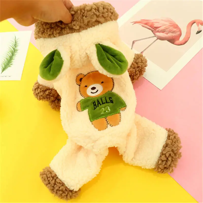 

Fashion Bear Heart Dog Clothes For Small Dog Soft Fleece Pet Dog Clothing Yorkies Chihuahua Clothes Puppy Outfit Coat Hoodie