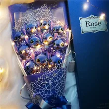 Soft Stitch Bouquet Plush Stuffed Animals Toys Artificial Kawaii Cartoon Fake Flowers Valentine's Day Gifts For Girlfriend Soft Stitch Bouquet Plush Stuffed Animals Toys Artificial Kawaii Cartoon Fake Flowers Valentine's Day Gifts For Girlfriend