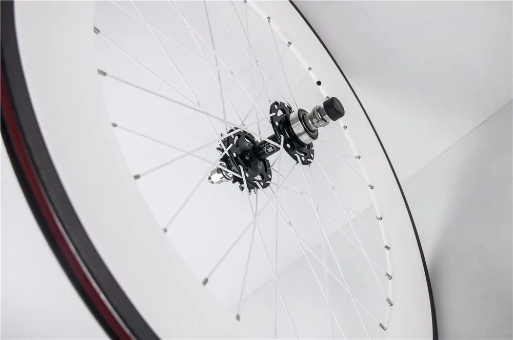 Sale OEM carbon wheel 88mm carbon wheel with white glossy finish clincher wheel for fixed gear 4