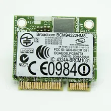 BroadCom BCM94322HM8L BCM4322 SPS: 504664-001 Половина мини PCI-Express PCIe беспроводной WLAN WiFi карта для hp DV2 DV3 DV6 DV7 4300