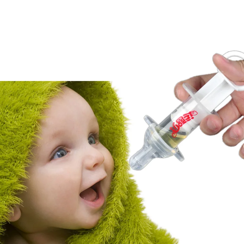 

Baby Feeding Infant Solid Utensils Squeeze Safe Medicine Dropper Feeding Flatware Utensils Dispenser Kid Pacifier Needle Feeder