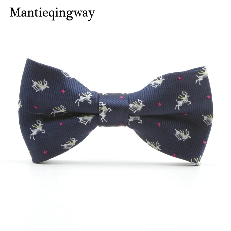 Mantieqingway мультфильм Лось галстук-бабочка полиэстер галстук-бабочка для мальчиков повседневная галстук-бабочка Галстуки Рождество Дети