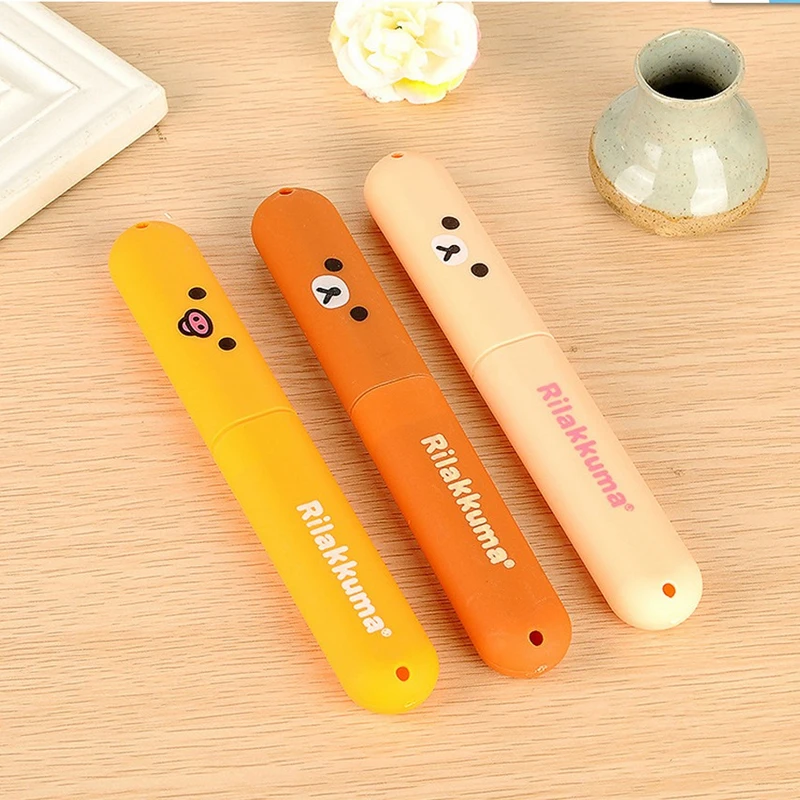 

1pc High-grade Travel Portable Toothbrush Sets Washing Plastic Toothbrush Protection Boxes Cute Tooth Brush Refillable Bottles