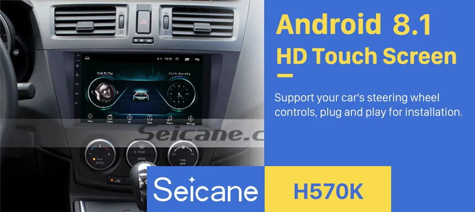 Sale Seicane Android 8.1 9" 2 Din Bluetooth Car Radio Stereo For Mazda 5 2009 2010 2011 2012 GPS Navi Multimedia Player Head Unit 0