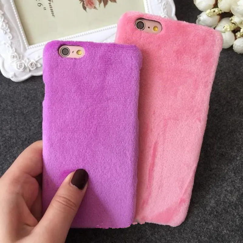 Ayeena Fashion Warm phone case Soft Velvet Hard back phone cover for iphone 6 6s 6 plus