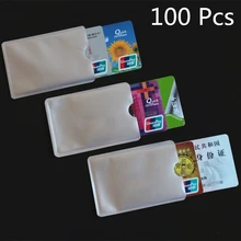 100 шт серебро анти сканирование RFID рукав протектор Кредитная ID карта алюминиевый держатель фольги Новое прочное качество