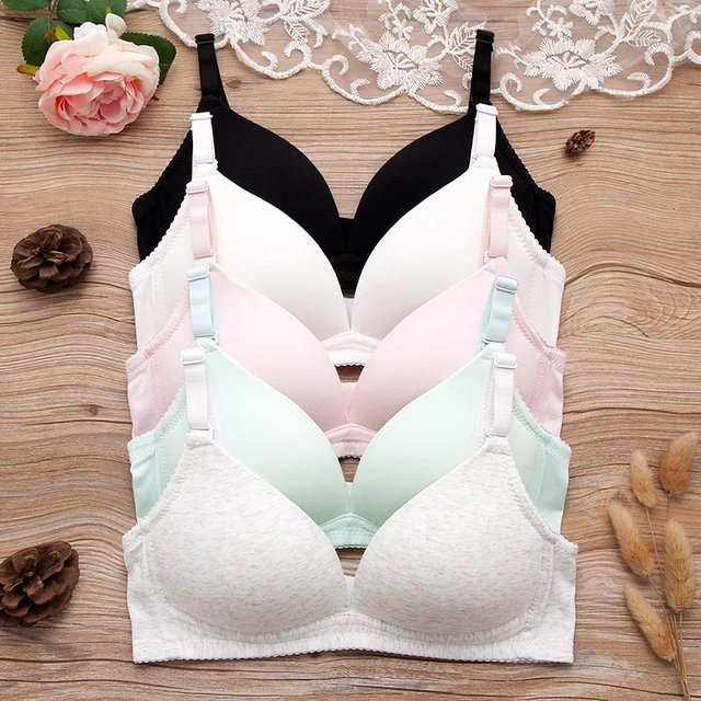Young Girls Training Bra Cotton Wireless Young Girl AB Cup Bra  Undergarments Bras For Kids Breast Wraps for Teenage Girls - AliExpress
