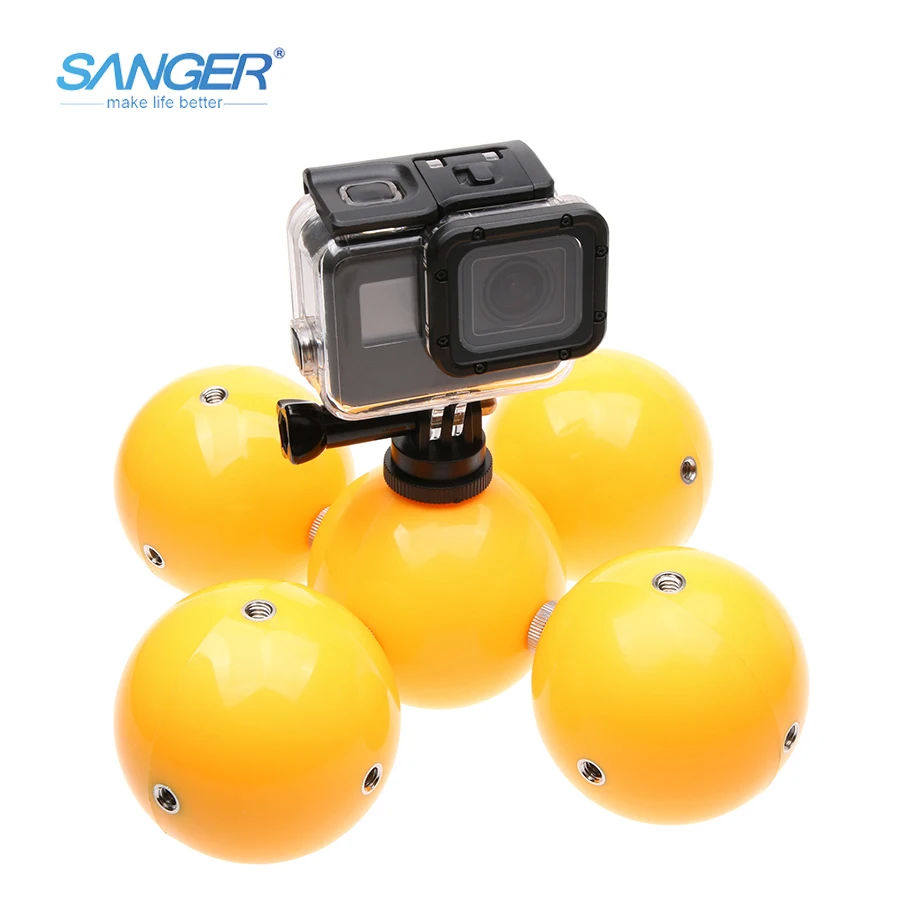 

SANGER for GOPRO Accessories Underwater Floaty Anti-settling Diving Multi-function Buoyancy Ball for Go Pro Hero 5 4 3+ SJCAM