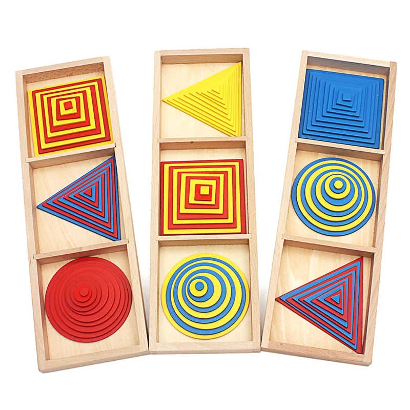 

Baby Toy Montessori Circles Squares Triangles Sensory Toys Early Childhood Education Preschool Training Kids Brinquedos Juguetes