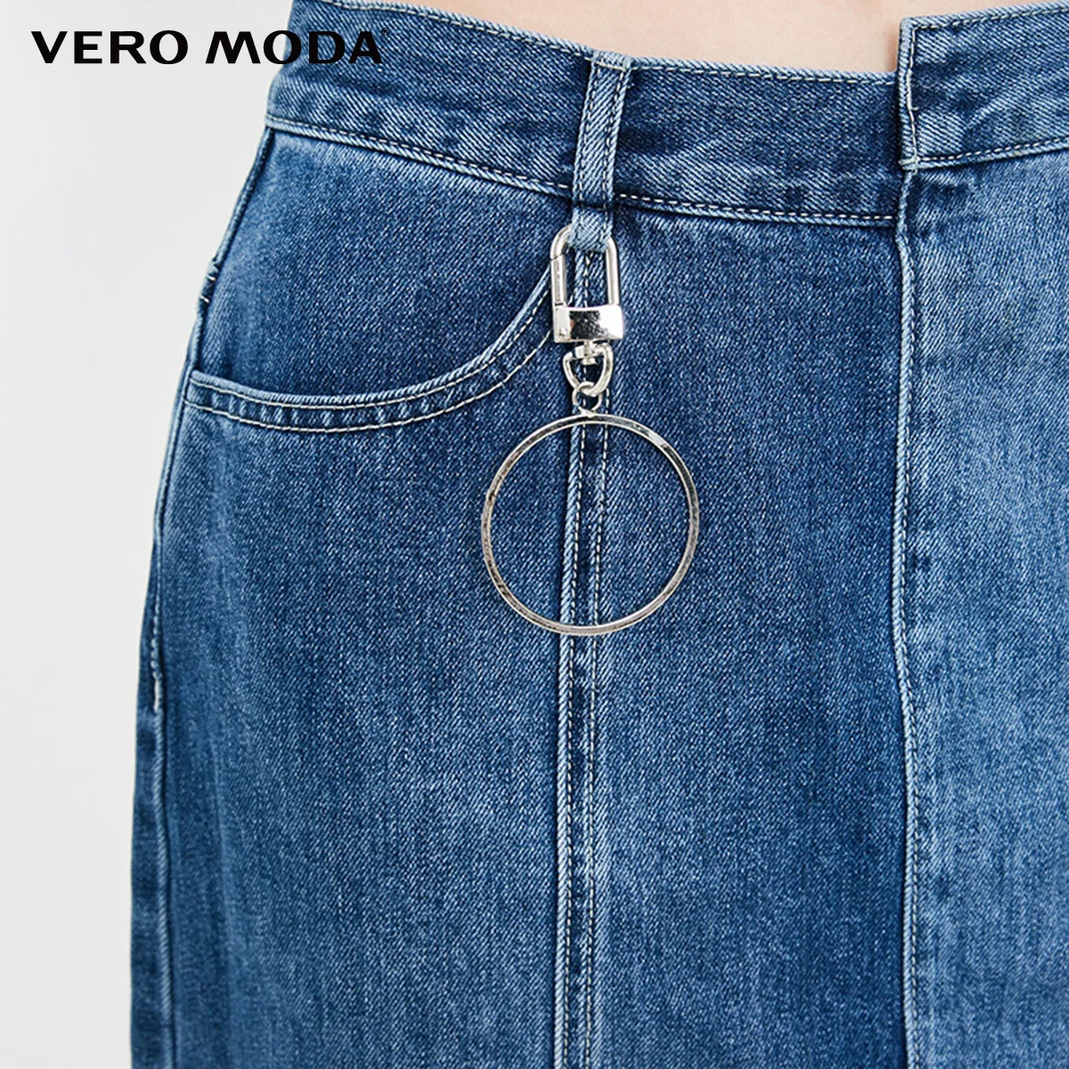 Vero Moda Женская нерегулярная сплайсинга кольцо лоскутное мини джинсовая юбка | 318337514