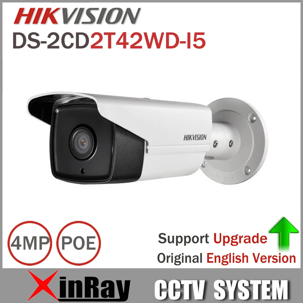 HIKVISION DS-2CD2T42WD-I5 IP Camera 4MP EXIR IR 50M Bullet CCTV Camera Support POE WDR Bullet IP Camera camera : image HIKVISION DS-2CD2T42WD-I5 IP Camera 4MP EXIR IR 50M Bullet CCTV Camera Support POE WDR Bullet IP Camera camera