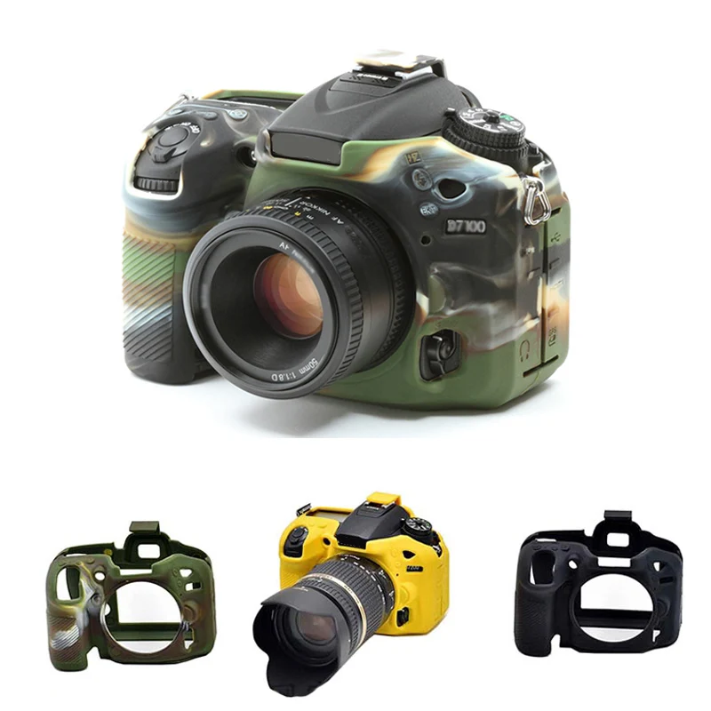 Soft Silicone Rubber Camera Protective Body Case Skin For Nikon D7200