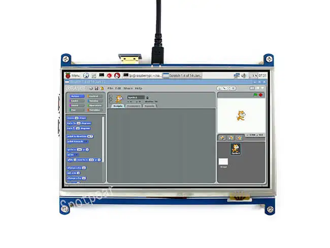 Raspberry pi 7 дюймов lcd резистивный сенсорный экран HDMI 1024X600 7 дюймов tft дисплей gpio сенсорный экран