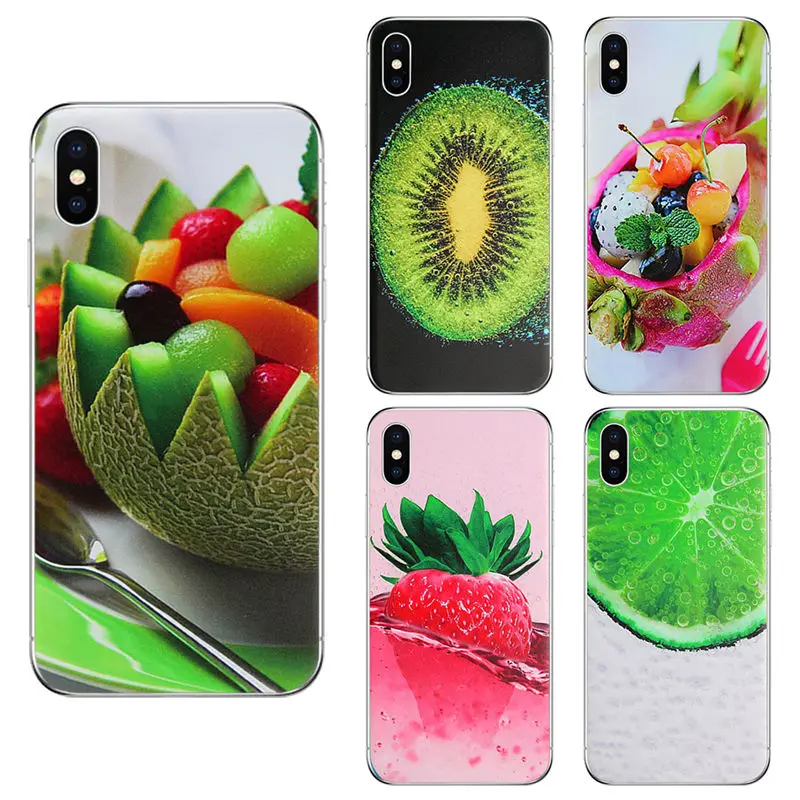 

Summer Cool Fruit Lemon Strawberry Cover For iPhone X XS MAX XR Transparent Soft Silicone Phone Case For iPhone 6 6S 7 8Plus