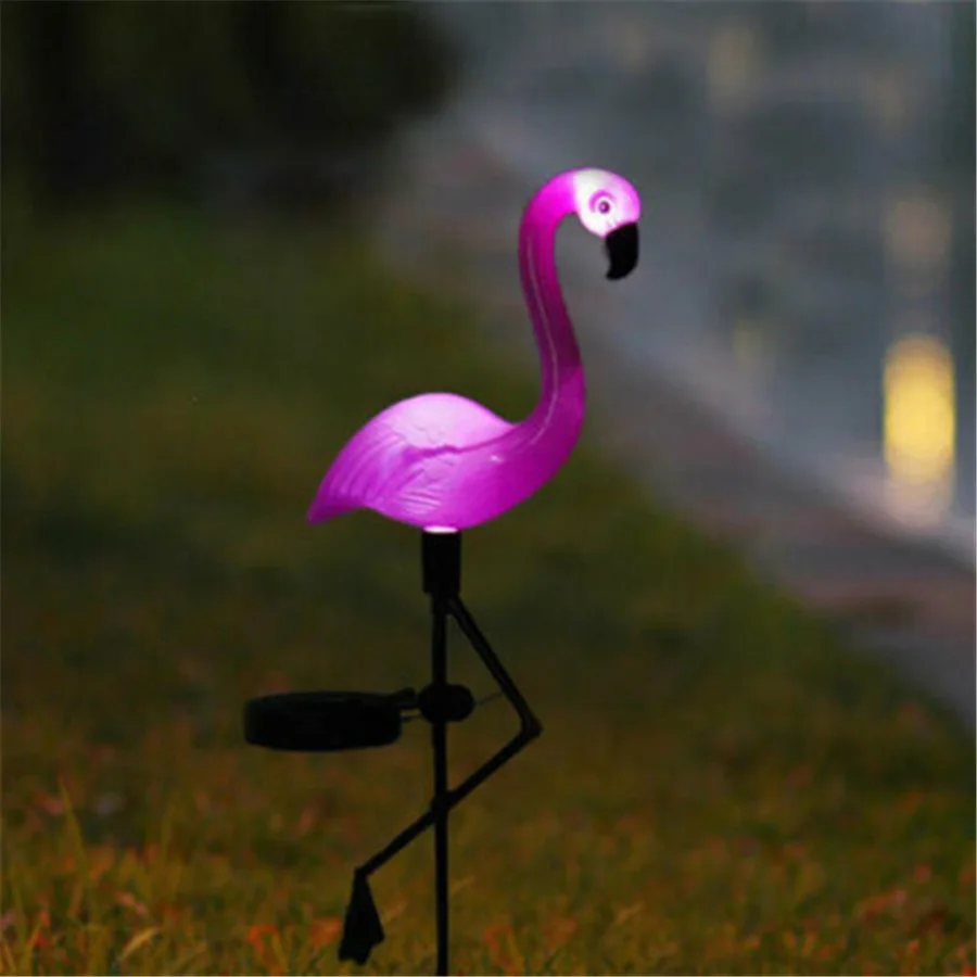 

Solar Power Pink Flamingo Lawn Dector Garden Stake Landscape Lamp Outdoor Light Christmas Lamp