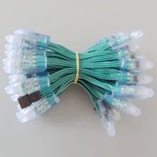 1000pcs/lot 12mm WS2811 Full Color Pixel Module Green Wire Cable DC12V IP68 Waterproof Point Lights For Advertisement