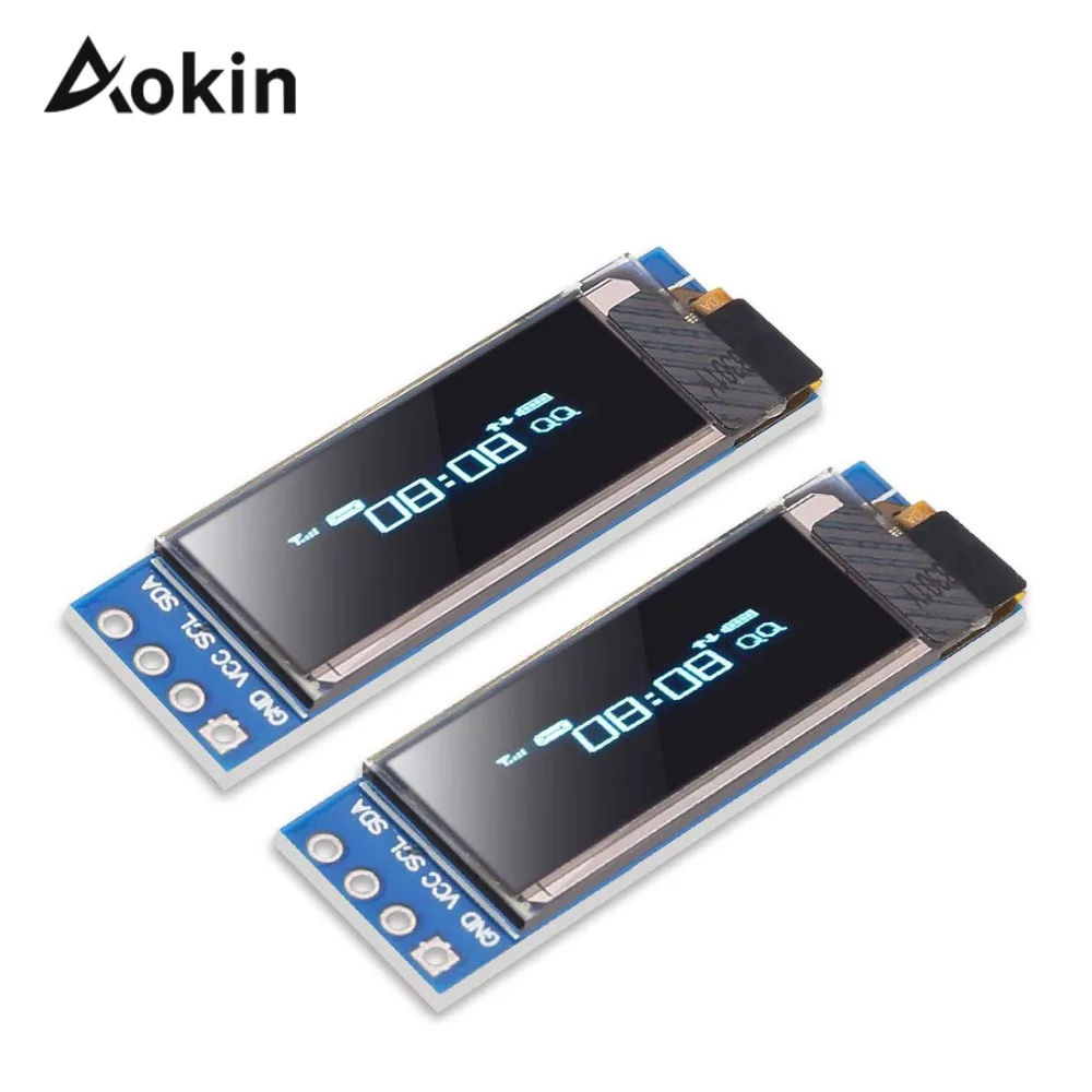 ЖК дисплей 0 91 дюйма 128x32 IIC I2C синий OLED DIY модуль SSD1306 Драйвер IC DC 3 В 5 для комплекта