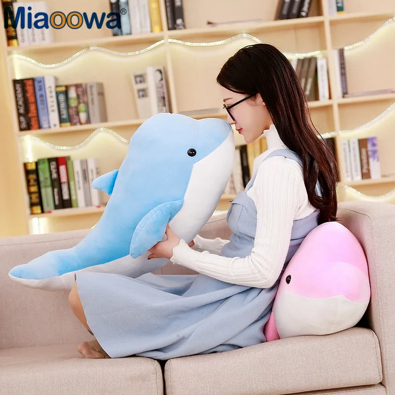 Miaoowa 1pc 40cm Lovely Dolphin Plush Toy Cartoon Stuffed Animal Fish Doll Cute Toys Gift for Children Creative Birthday Present