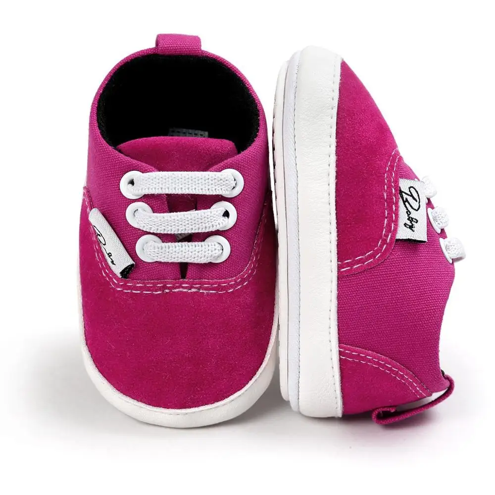 Брендовая обувь для маленьких девочек; классические парусиновые спортивные кроссовки для новорожденных; обувь для маленьких мальчиков; обувь для малышей с мягкой нескользящей подошвой - Цвет: WS-X-0096RR