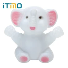 ITimo Color Changing LED Elephant Night Light Atmosphere Lamp for Kid Baby Bedside Bedroom Decoration Children Gift Cute Lamp