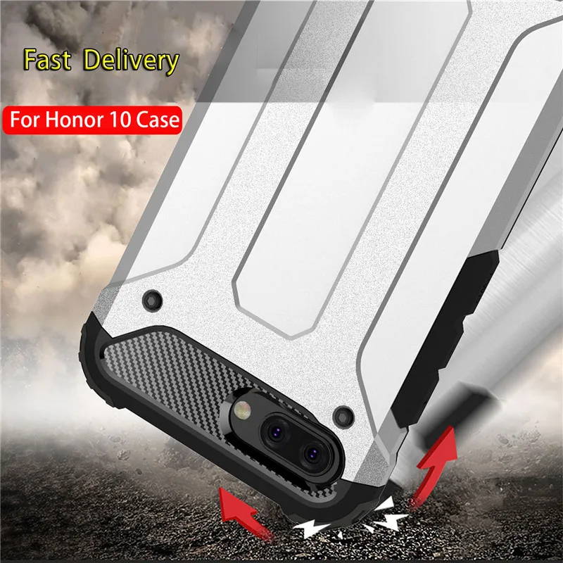 

Rubber Armor Case Honor 10 Lite Honor 10 case shockproof for Huawei Honor 10 case Hard PC Silicone Dual Layer Back Cover
