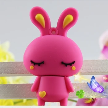 

100% Real Capacity Rabbit 32G/8GB/16GB 2.0 USB Flash Drive 64GB 128GB/Disk On Key/Creativo Pendrive 1TB 2TB/Memory Stick/Gift