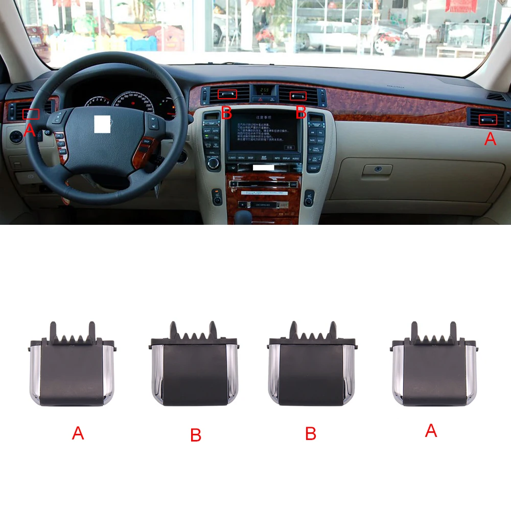 

CQPQX For TOYOTA CROWN 2005 2006 2007 2008 2009 Car Instrument Panel Air Conditioner Vent Grille Vehicle Snap paddle