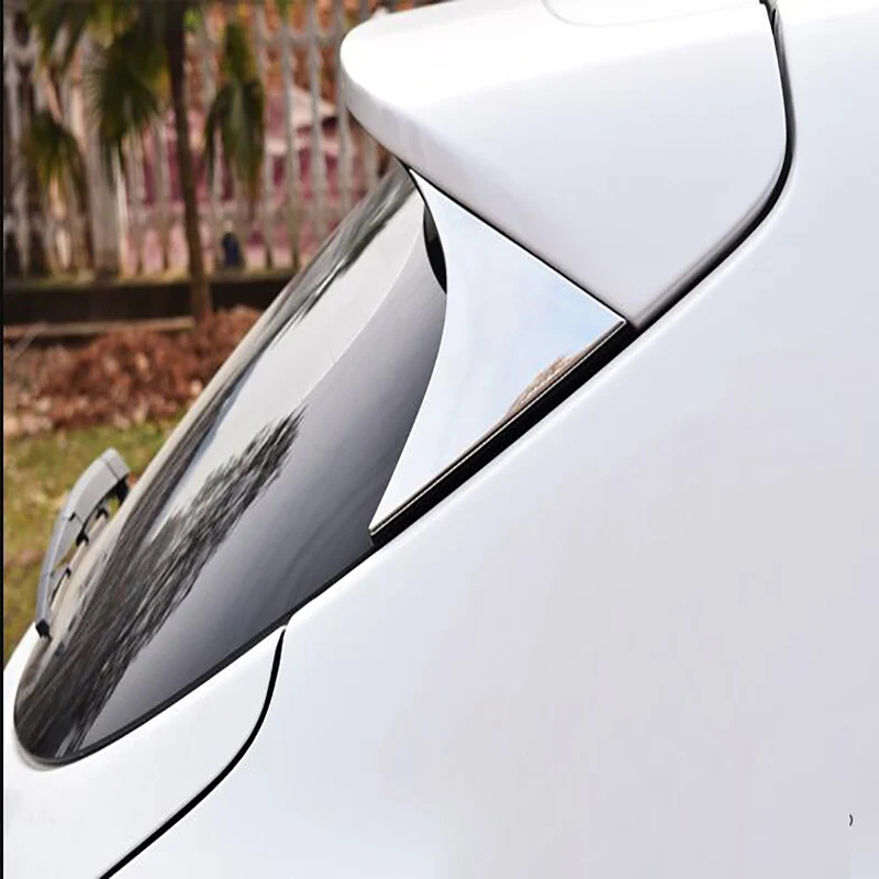 

For Hyundai Tucson 2016 2017 2018 Rear Window Spoiler Cover Side Triangle Trim Pillar Posts Molding Garnish Bezel Styling