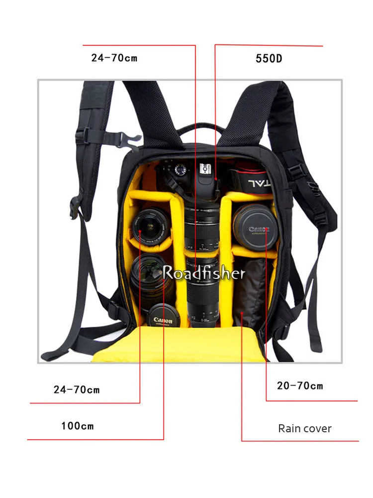 Camera backpack bag insert HS135-18