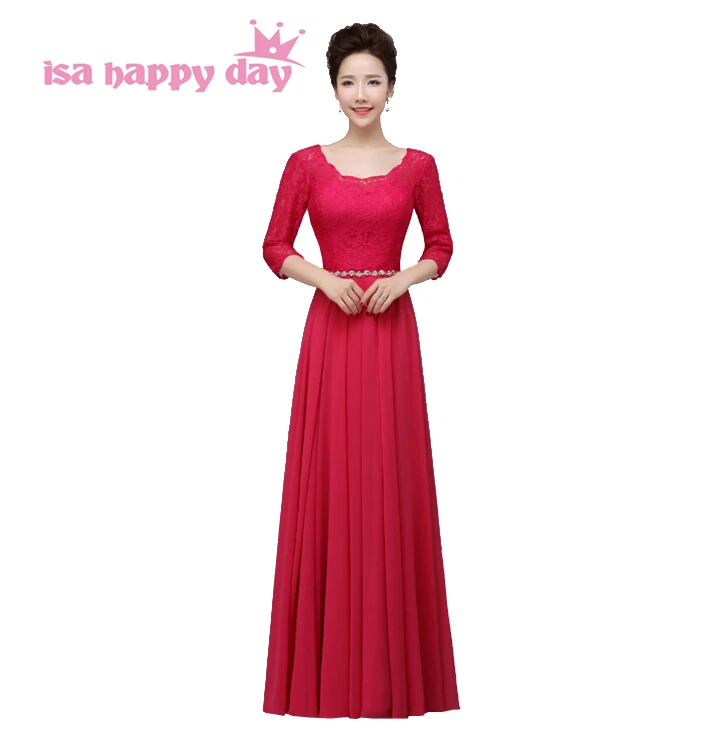 Реальный образец шифоновое платье с кружевным рукавом и бусинами женское
