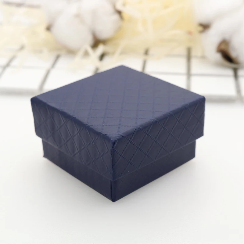 Винтажный дизайн 5x5 см алмазный узор кольцо коробка подарок Cajas Para Joyas черный