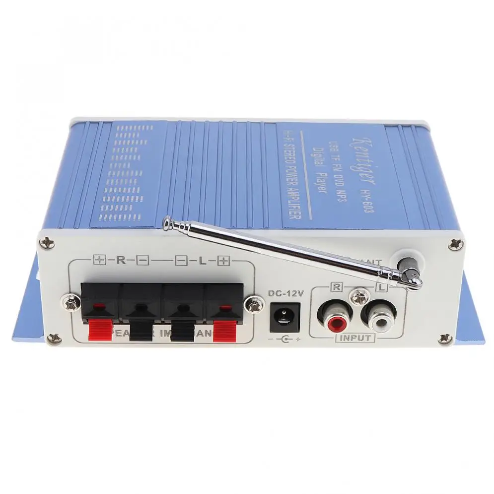 Kentiger DC 12V HI-FI Digital FM Radio Audio Player Car Amplifier FM Radio Stereo Player Support SD / USB / DVD MP3 Input