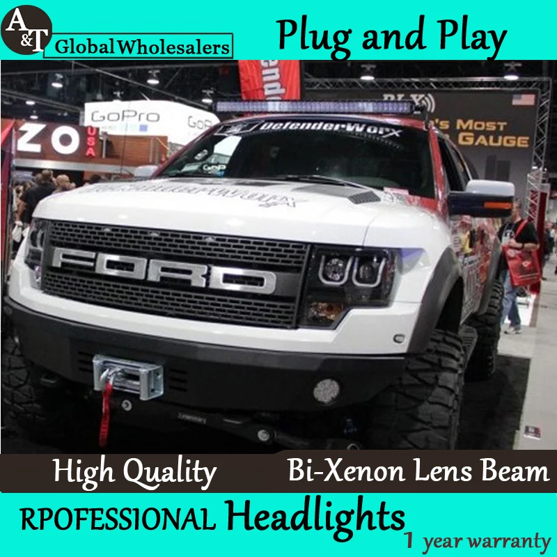 Car Styling for Ford Raptor LED Headlight assembly F150 Headlights DRL Lens Double Beam H7 with hid kit 2pcs. Car Styling for Ford Raptor LED Headlight assembly F150 Headlights DRL Lens Double Beam H7 with hid kit 2pcs.
